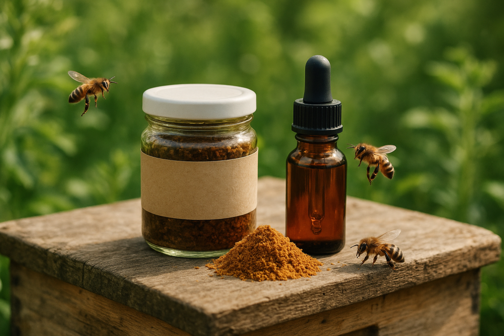 Image de couverture pour l’article "Les bienfaits de la propolis bio et guide d’achat complet"