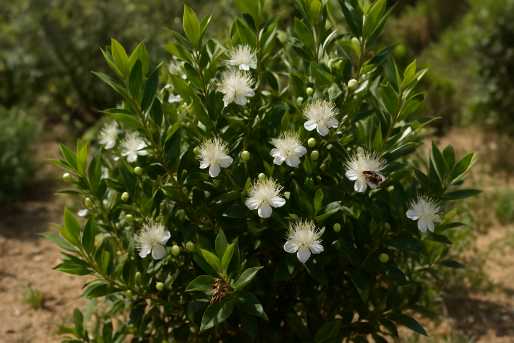 Image de couverture pour l’article "Culture, soins et bienfaits de la myrte pour un jardin parfumé"