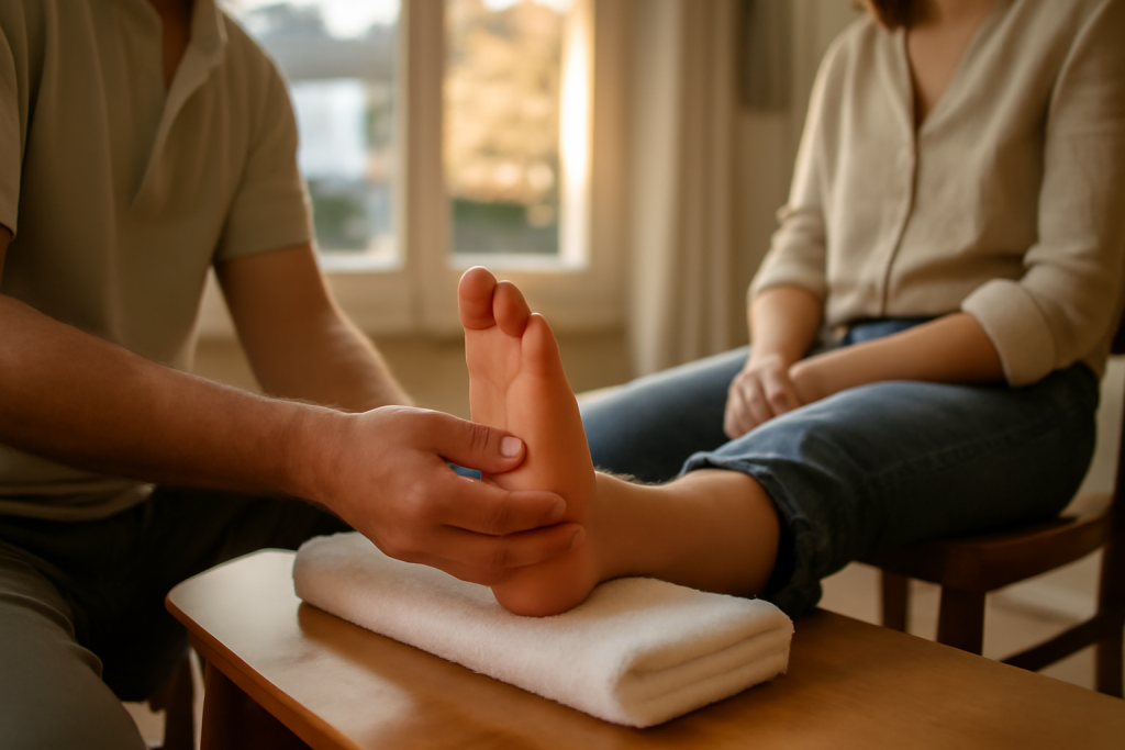 Reflexologie pied droit : points et zones