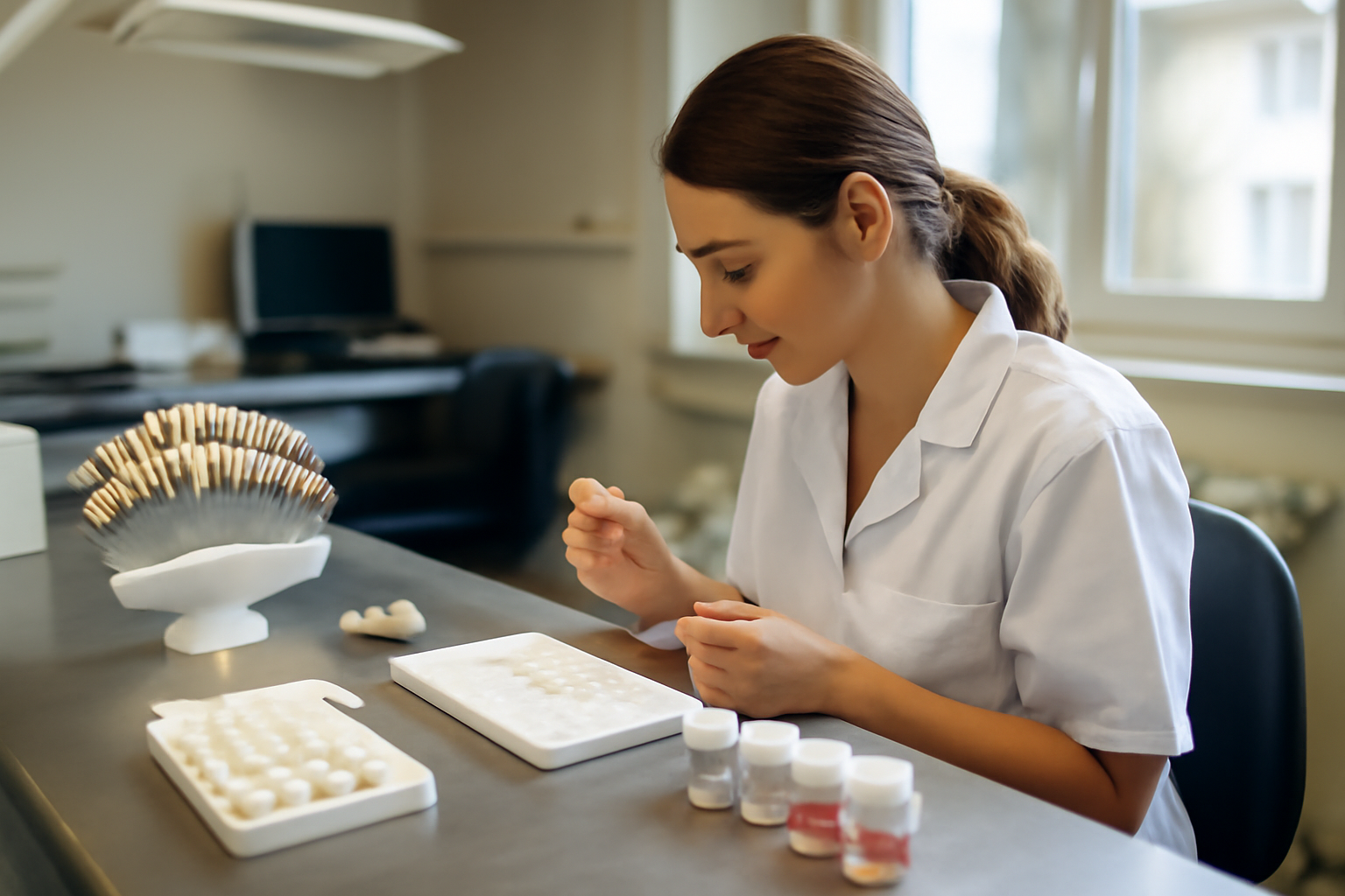 ceramique dentaire capdentaire au laboratoire dentaire, teintes et céramiques